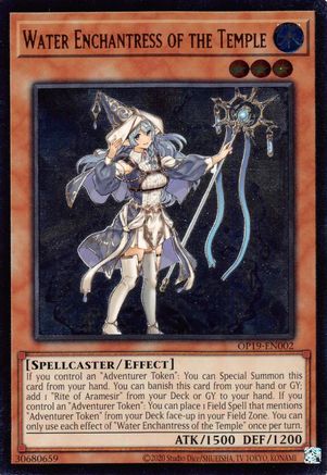 Water Enchantress of the Temple (OP19-EN002) - OTS Tournament Pack 19 Unlimited - Premium Yugioh Single from Konami - Just $6.14! Shop now at Game Crave Tournament Store