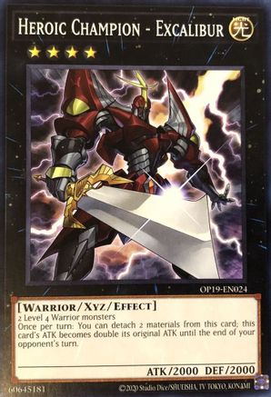 Heroic Champion - Excalibur (OP19-EN024) - OTS Tournament Pack 19 Unlimited - Premium Yugioh Single from Konami - Just $0.25! Shop now at Game Crave Tournament Store