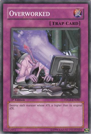 Overworked (TDGS-EN080) - The Duelist Genesis 1st Edition - Premium Yugioh Single from Konami - Just $0.25! Shop now at Game Crave Tournament Store