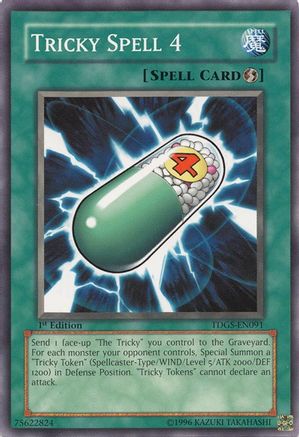 Tricky Spell 4 (TDGS-EN091) - The Duelist Genesis 1st Edition - Premium Yugioh Single from Konami - Just $0.25! Shop now at Game Crave Tournament Store