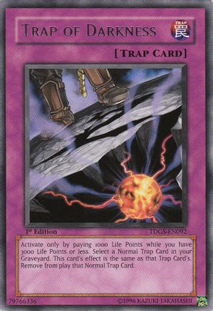 Trap of Darkness (TDGS-EN092) - The Duelist Genesis 1st Edition - Premium Yugioh Single from Konami - Just $0.25! Shop now at Game Crave Tournament Store