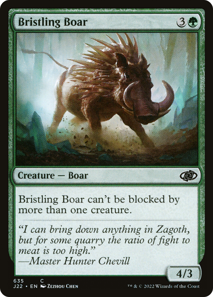 Bristling Boar (J22-635) - Jumpstart 2022 - Premium MTG Single from Wizards of the Coast - Just $0.08! Shop now at Game Crave Tournament Store