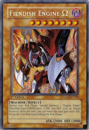 Fiendish Engine Omega (TDGS-EN095) - The Duelist Genesis Unlimited - Premium Yugioh Single from Konami - Just $1.78! Shop now at Game Crave Tournament Store