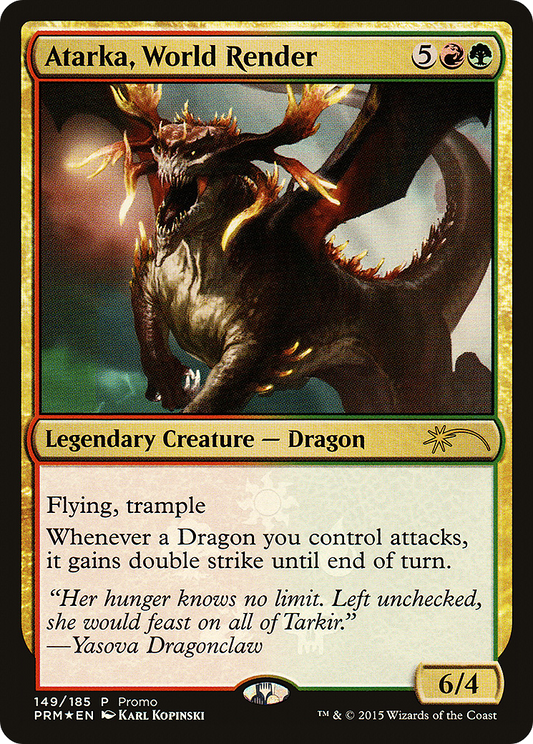 Atarka, World Render (PRES-149) - Resale Promos Foil - Premium MTG Single from Wizards of the Coast - Just $0.25! Shop now at Game Crave Tournament Store