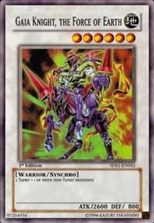 Gaia Knight, the Force of Earth (Super Rare) (5DS1-EN042) - 5D's 2008 Starter Deck Unlimited - Premium Yugioh Single from Konami - Just $0.22! Shop now at Game Crave Tournament Store
