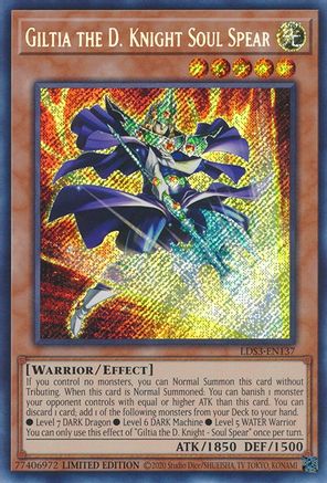 Giltia the D. Knight Soul Spear (LDS3-EN137) - Legendary Duelists: Season 3 Limited - Premium Yugioh Single from Konami - Just $0.25! Shop now at Game Crave Tournament Store