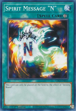 Spirit Message "N" (LDS3-EN013) - Legendary Duelists: Season 3 1st Edition - Premium Yugioh Single from Konami - Just $0.25! Shop now at Game Crave Tournament Store