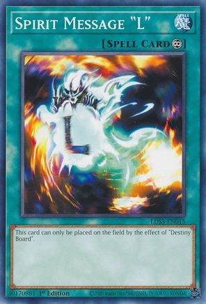 Spirit Message "L" (LDS3-EN015) - Legendary Duelists: Season 3 1st Edition - Premium Yugioh Single from Konami - Just $0.25! Shop now at Game Crave Tournament Store