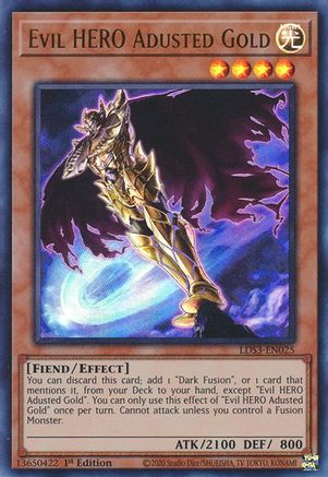 Evil HERO Adusted Gold (LDS3-EN025) - Legendary Duelists: Season 3 1st Edition - Premium Yugioh Single from Konami - Just $4.66! Shop now at Game Crave Tournament Store