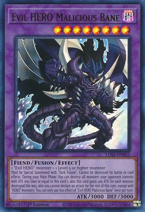 Evil HERO Malicious Bane (LDS3-EN033) - Legendary Duelists: Season 3 1st Edition - Premium Yugioh Single from Konami - Just $4.91! Shop now at Game Crave Tournament Store