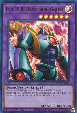 Evil HERO Lightning Golem (LDS3-EN028) - Legendary Duelists: Season 3 1st Edition - Premium Yugioh Single from Konami - Just $0.25! Shop now at Game Crave Tournament Store