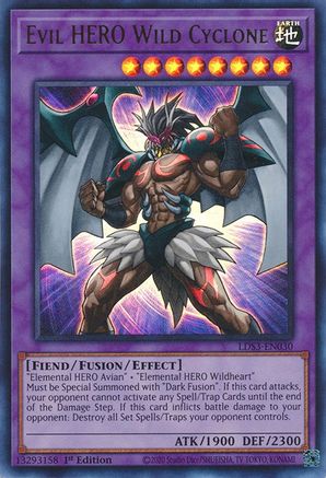 Evil HERO Wild Cyclone (LDS3-EN030) - Legendary Duelists: Season 3 1st Edition - Premium Yugioh Single from Konami - Just $0.25! Shop now at Game Crave Tournament Store
