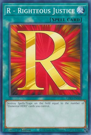 R - Righteous Justice (LDS3-EN109) - Legendary Duelists: Season 3 1st Edition - Premium Yugioh Single from Konami - Just $0.25! Shop now at Game Crave Tournament Store