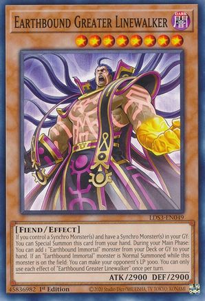 Earthbound Greater Linewalker (LDS3-EN049) - Legendary Duelists: Season 3 1st Edition - Premium Yugioh Single from Konami - Just $0.25! Shop now at Game Crave Tournament Store