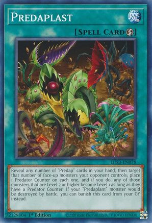 Predaplast (LDS3-EN078) - Legendary Duelists: Season 3 1st Edition - Premium Yugioh Single from Konami - Just $0.25! Shop now at Game Crave Tournament Store