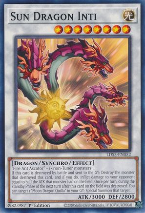 Sun Dragon Inti (LDS3-EN052) - Legendary Duelists: Season 3 1st Edition - Premium Yugioh Single from Konami - Just $0.25! Shop now at Game Crave Tournament Store