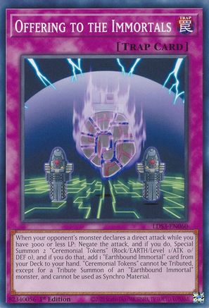Offering to the Immortals (LDS3-EN060) - Legendary Duelists: Season 3 1st Edition - Premium Yugioh Single from Konami - Just $0.25! Shop now at Game Crave Tournament Store