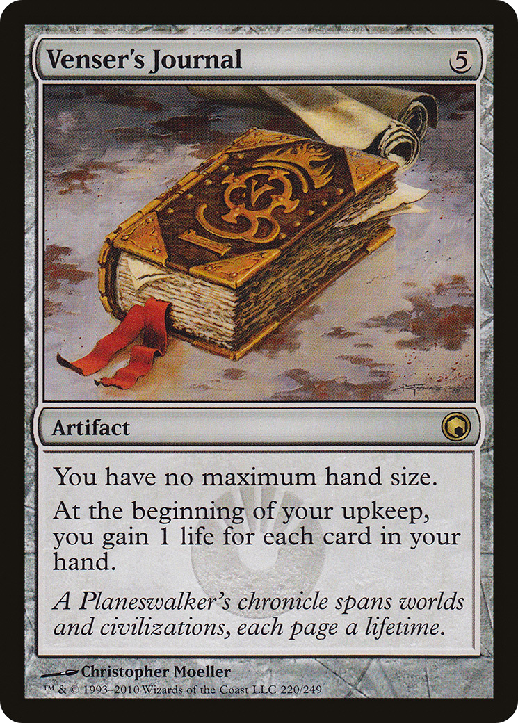 Venser's Journal (SOM-220) - Scars of Mirrodin Foil - Premium MTG Single from Wizards of the Coast - Just $6.29! Shop now at Game Crave Tournament Store