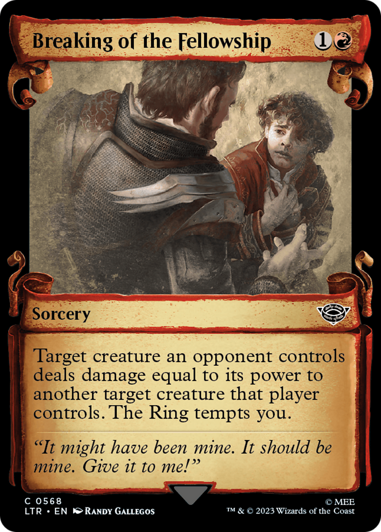 Breaking of the Fellowship (LTR-568) - The Lord of the Rings: Tales of Middle-earth: (Showcase) - Premium MTG Single from Wizards of the Coast - Just $0.08! Shop now at Game Crave Tournament Store