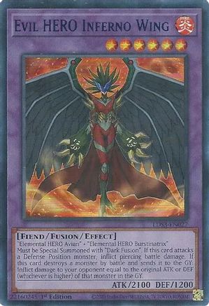 Evil HERO Inferno Wing (Blue) (LDS3-EN027) - Legendary Duelists: Season 3 1st Edition - Premium Yugioh Single from Konami - Just $0.08! Shop now at Game Crave Tournament Store