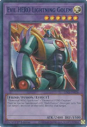 Evil HERO Lightning Golem (Blue) (LDS3-EN028) - Legendary Duelists: Season 3 1st Edition - Premium Yugioh Single from Konami - Just $0.08! Shop now at Game Crave Tournament Store