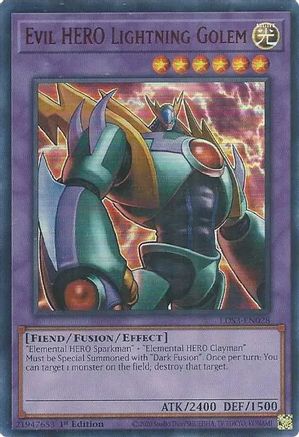 Evil HERO Lightning Golem (Red) (LDS3-EN028) - Legendary Duelists: Season 3 1st Edition - Premium Yugioh Single from Konami - Just $0.25! Shop now at Game Crave Tournament Store