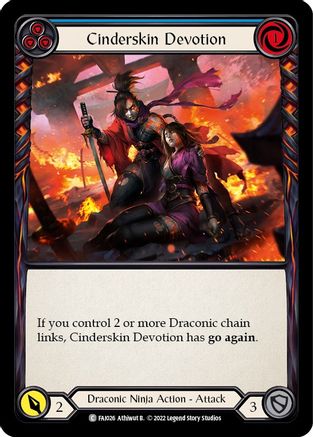 Cinderskin Devotion (Blue) (FAI026) - Blitz Deck: Uprising - Fai - Premium Flesh And Blood Single from Legend Story Studios - Just $0.08! Shop now at Game Crave Tournament Store