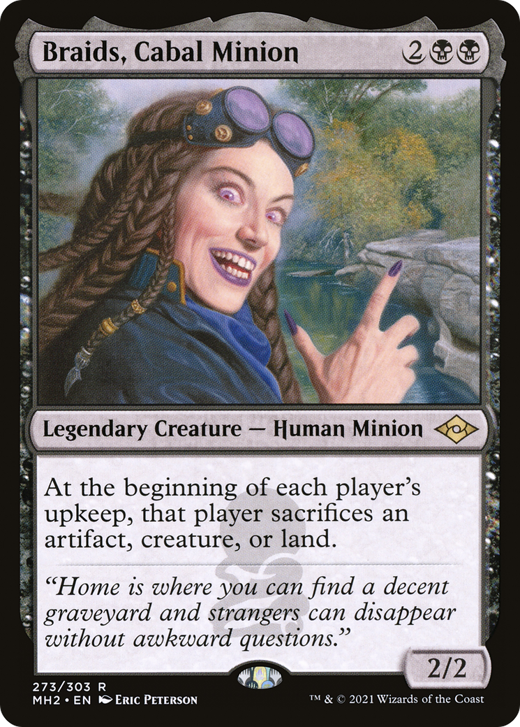 Braids, Cabal Minion (MH2-273) - Modern Horizons 2 Etched Foil - Premium MTG Single from Wizards of the Coast - Just $2.56! Shop now at Game Crave Tournament Store