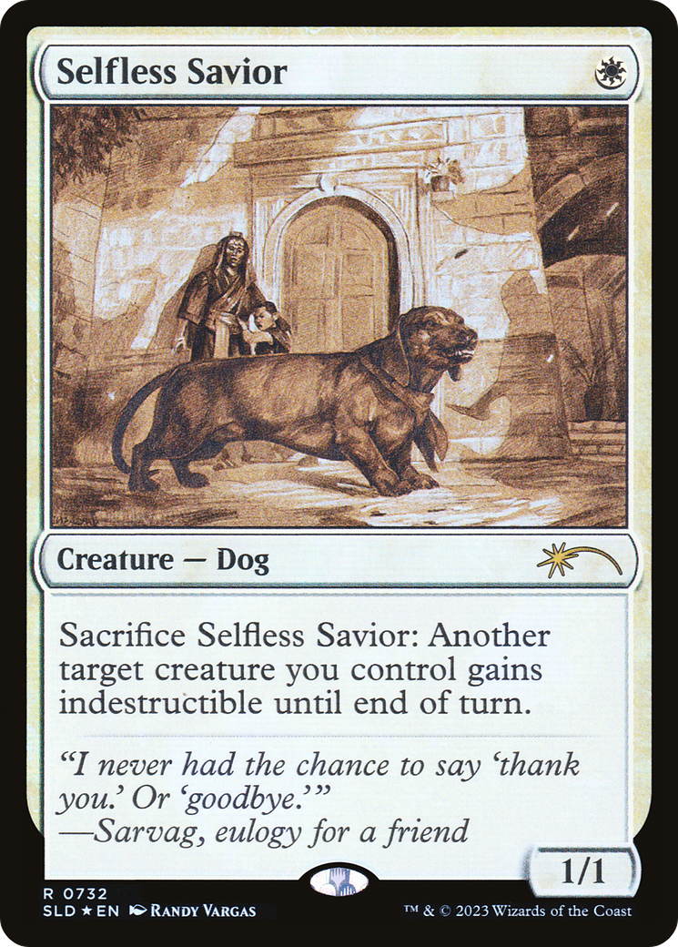 Selfless Savior (SLD-732) - Secret Lair Drop Foil - Premium MTG Single from Wizards of the Coast - Just $0.53! Shop now at Game Crave Tournament Store