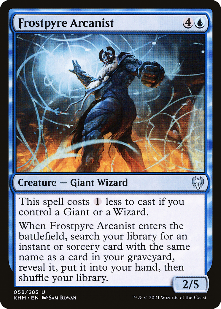Frostpyre Arcanist (KHM-058) - Kaldheim Foil - Premium MTG Single from Wizards of the Coast - Just $0.25! Shop now at Game Crave Tournament Store