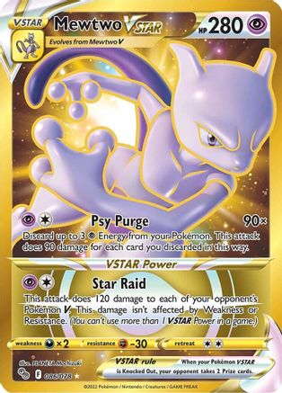 Mewtwo VSTAR 86/78 - Pokmon GO Holofoil - Premium Pokemon Single from Nintendo - Just $9.66! Shop now at Game Crave Tournament Store