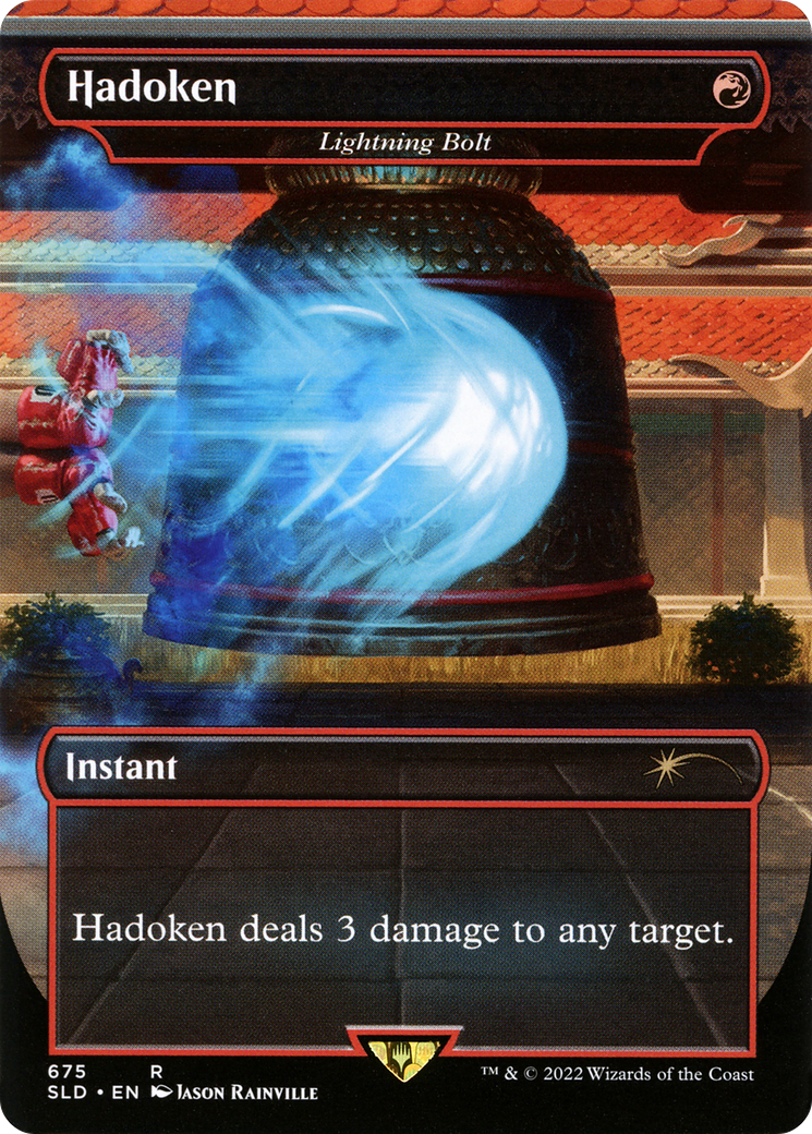Lightning Bolt (SLD-675) - Secret Lair Drop / Hadoken (Borderless) - Premium MTG Single from Wizards of the Coast - Just $10.34! Shop now at Game Crave Tournament Store
