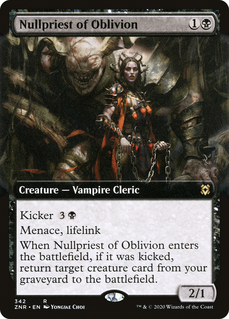 Nullpriest of Oblivion (ZNR-342) - Zendikar Rising: (Extended Art) - Premium MTG Single from Wizards of the Coast - Just $1.97! Shop now at Game Crave Tournament Store