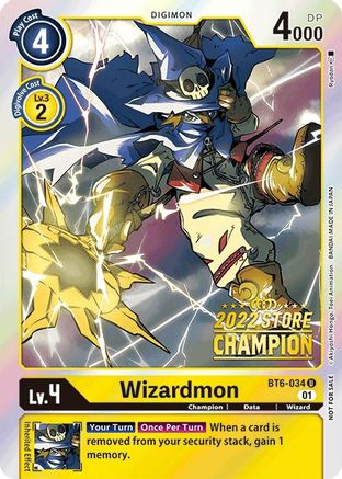 Wizardmon (2022 Store Champion) (BT6-034) - Double Diamond Foil - Premium Digimon Single from Bandai - Just $1.06! Shop now at Game Crave Tournament Store