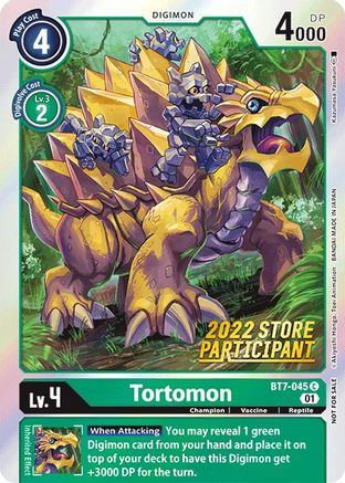 Tortomon (2022 Store Participant) (BT7-045) - Next Adventure Foil - Premium Digimon Single from Bandai - Just $0.44! Shop now at Game Crave Tournament Store