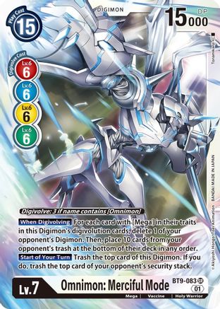Omnimon: Merciful Mode (BT9-083) - X Record Foil - Premium Digimon Single from Bandai - Just $0.73! Shop now at Game Crave Tournament Store
