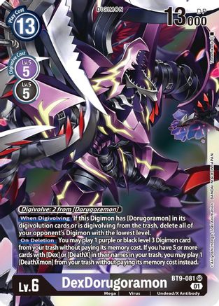 DexDorugoramon (BT9-081) - X Record Foil - Premium Digimon Single from Bandai - Just $0.28! Shop now at Game Crave Tournament Store
