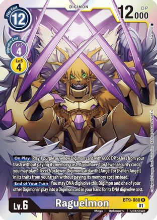 Raguelmon (BT9-080) - X Record Foil - Premium Digimon Single from Bandai - Just $0.26! Shop now at Game Crave Tournament Store