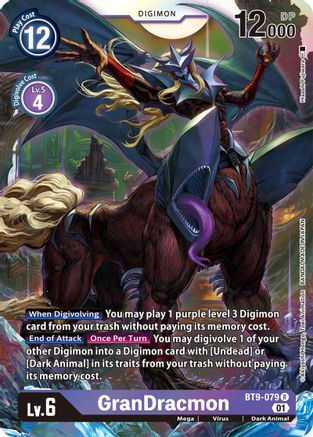 GranDracmon (BT9-079) - X Record Foil - Premium Digimon Single from Bandai - Just $0.25! Shop now at Game Crave Tournament Store