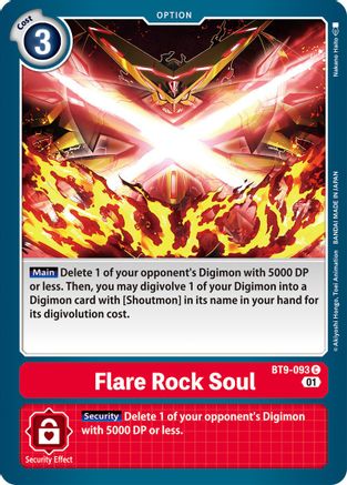 Flare Rock Soul (BT9-093) - X Record - Premium Digimon Single from Bandai - Just $0.25! Shop now at Game Crave Tournament Store
