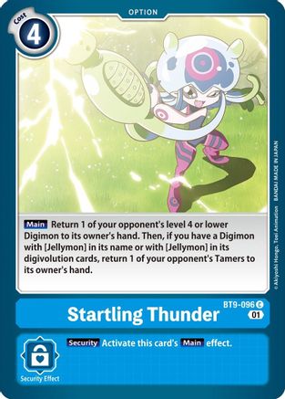 Startling Thunder (BT9-096) - X Record - Premium Digimon Single from Bandai - Just $0.25! Shop now at Game Crave Tournament Store