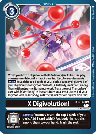 X Digivolution! (BT9-104) - X Record - Premium Digimon Single from Bandai - Just $0.25! Shop now at Game Crave Tournament Store