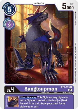Sangloupmon (BT9-073) - X Record - Premium Digimon Single from Bandai - Just $0.25! Shop now at Game Crave Tournament Store