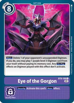 Eye of the Gorgon (BT9-108) - X Record - Premium Digimon Single from Bandai - Just $0.25! Shop now at Game Crave Tournament Store