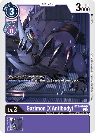 Gazimon (X Antibody) (BT9-070) - X Record - Premium Digimon Single from Bandai - Just $0.25! Shop now at Game Crave Tournament Store