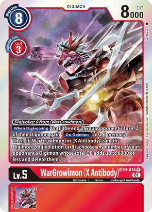 WarGrowlmon (X Antibody) (BT9-014) - X Record Foil - Premium Digimon Single from Bandai - Just $0.27! Shop now at Game Crave Tournament Store