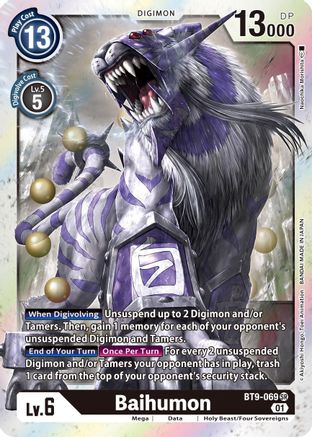 Baihumon (BT9-069) - X Record Foil - Premium Digimon Single from Bandai - Just $0.66! Shop now at Game Crave Tournament Store