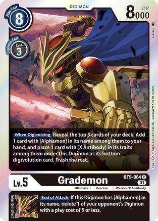 Grademon (BT9-064) - X Record Foil - Premium Digimon Single from Bandai - Just $0.25! Shop now at Game Crave Tournament Store