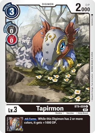 Tapirmon (BT9-059) - X Record - Premium Digimon Single from Bandai - Just $0.25! Shop now at Game Crave Tournament Store