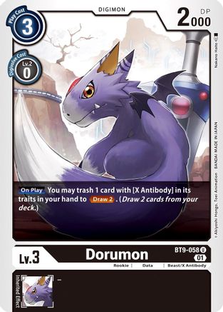 Dorumon (BT9-058) - X Record - Premium Digimon Single from Bandai - Just $0.25! Shop now at Game Crave Tournament Store